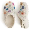 The Sak Bolo Clog Shoe – Women’s Slip On Crochet Sandal for Indoor & Outdoor Use, Lightweight Comfortable Mule Shoes(Natural Multi Flower)