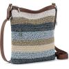 The Sak Lucia Crossbody Bag in Crochet, Convertible Purse with Adjustable Shoulder Strap(Desert Stripe)