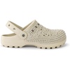 The Sak Bolo Clog Shoe – Women’s Slip On Crochet Sandal for Indoor & Outdoor Use, Lightweight Comfortable Mule Shoes(Natural Medallion)