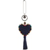 The Sak Back to Bali Heart Dangle in Hand-Crochet, Decorative Keychain, Denim
