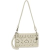 The Sak Vita Small Crochet Wristlet Purse – Hand Crochet Women’s Clutch for Everyday & Travel – Mini Handbag With Card Slots, Zipper Closure & Pockets – Natural Medallion