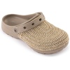 The Sak Bolo Clog Shoe – Women’s Slip On Crochet Sandal for Indoor & Outdoor Use, Lightweight Comfortable Mule Shoes(Bamboo Static)