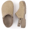The Sak Bolo Clog Shoe – Women’s Slip On Crochet Sandal for Indoor & Outdoor Use, Lightweight Comfortable Mule Shoes(Bamboo Static)