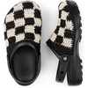 The Sak Bolo Clog Shoe – Women’s Slip On Crochet Sandal for Indoor & Outdoor Use, Lightweight Comfortable Mule Shoes(Black Check)