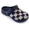The Sak Bolo Clog Shoe – Women’s Slip On Crochet Sandal for Indoor & Outdoor Use, Lightweight Comfortable Mule Shoes(Denim Check)