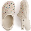 The Sak Bolo Clog Shoe – Women’s Slip On Crochet Sandal for Indoor & Outdoor Use, Lightweight Comfortable Mule Shoes(Ecru Multi Beads)