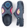 The Sak Bolo Clog Shoe – Women’s Slip On Crochet Sandal for Indoor & Outdoor Use, Lightweight Comfortable Mule Shoes(Maritime Multi Patch)