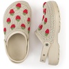 The Sak Bolo Clog Shoe – Women’s Slip On Crochet Sandal for Indoor & Outdoor Use, Lightweight Comfortable Mule Shoes(Natural Strawberries)