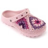 The Sak Bolo Clog Shoe – Women’s Slip On Crochet Sandal for Indoor & Outdoor Use, Lightweight Comfortable Mule Shoes(Orchid Patch)