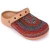 The Sak Bolo Clog Shoe – Women’s Slip On Crochet Sandal for Indoor & Outdoor Use, Lightweight Comfortable Mule Shoes(Sunset Stripe)