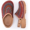 The Sak Bolo Clog Shoe – Women’s Slip On Crochet Sandal for Indoor & Outdoor Use, Lightweight Comfortable Mule Shoes(Sunset Stripe)