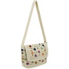 The Sak Marlow Flap Shoulder Bag – Hand‑Crocheted Women’s Purse Made from Recycled Materials – Soft, Durable Shoulder Strap(Natural Multi Flower)