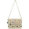 The Sak Marlow Flap Shoulder Bag – Hand‑Crocheted Women’s Purse Made from Recycled Materials – Soft, Durable Shoulder Strap(Natural Multi Flower)