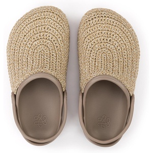 The Sak Bolo Clog Shoe – Women’s Slip On Crochet Sandal for Indoor & Outdoor Use, Lightweight Comfortable Mule Shoes(Bamboo Static)