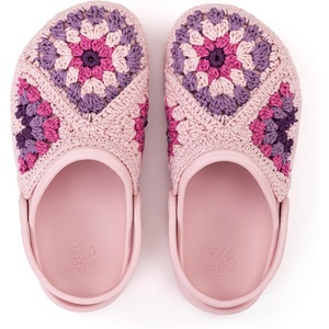 The Sak Bolo Clog Shoe – Women’s Slip On Crochet Sandal for Indoor & Outdoor Use, Lightweight Comfortable Mule Shoes(Orchid Patch)