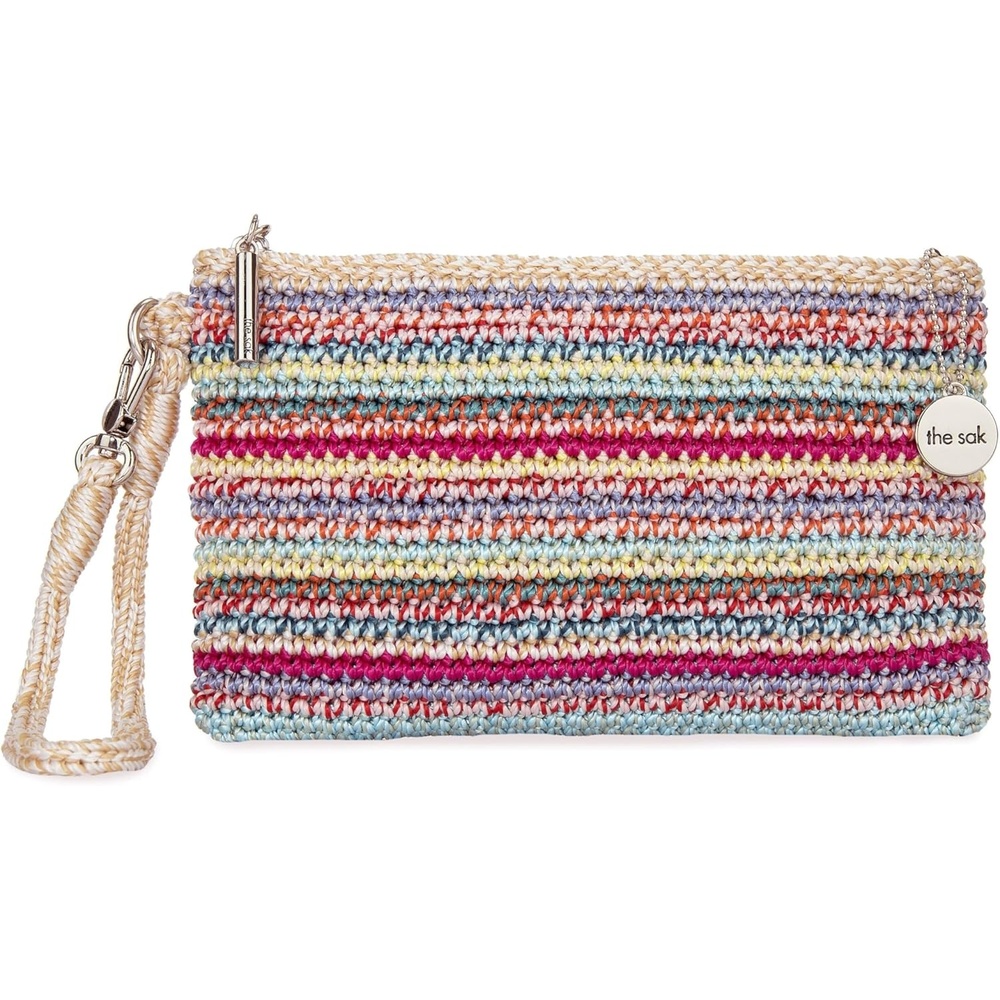 image:imageThe Sak Vita Small Crochet Wristlet PurseEden Stripe
