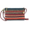 The Sak Vita Small Crochet Wristlet Purse – Hand Crochet Women’s Clutch for Everyday & Travel – Mini Handbag With Card Slots, Zipper Closure & Pockets – Woodland Stripe
