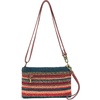 The Sak Vita Small Crochet Wristlet Purse – Hand Crochet Women’s Clutch for Everyday & Travel – Mini Handbag With Card Slots, Zipper Closure & Pockets – Woodland Stripe