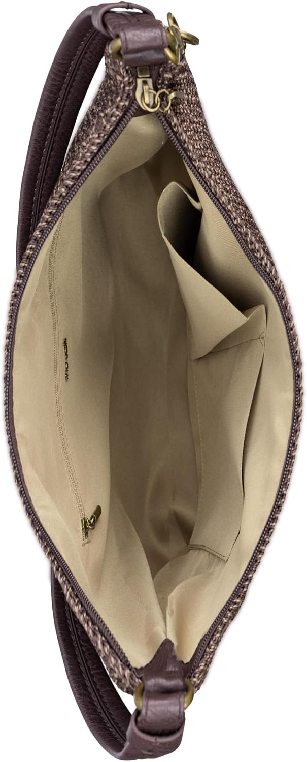 image:imageThe Sak Sequoia Crochet Shoulder Hobo Womens Purse Zipper Pocket