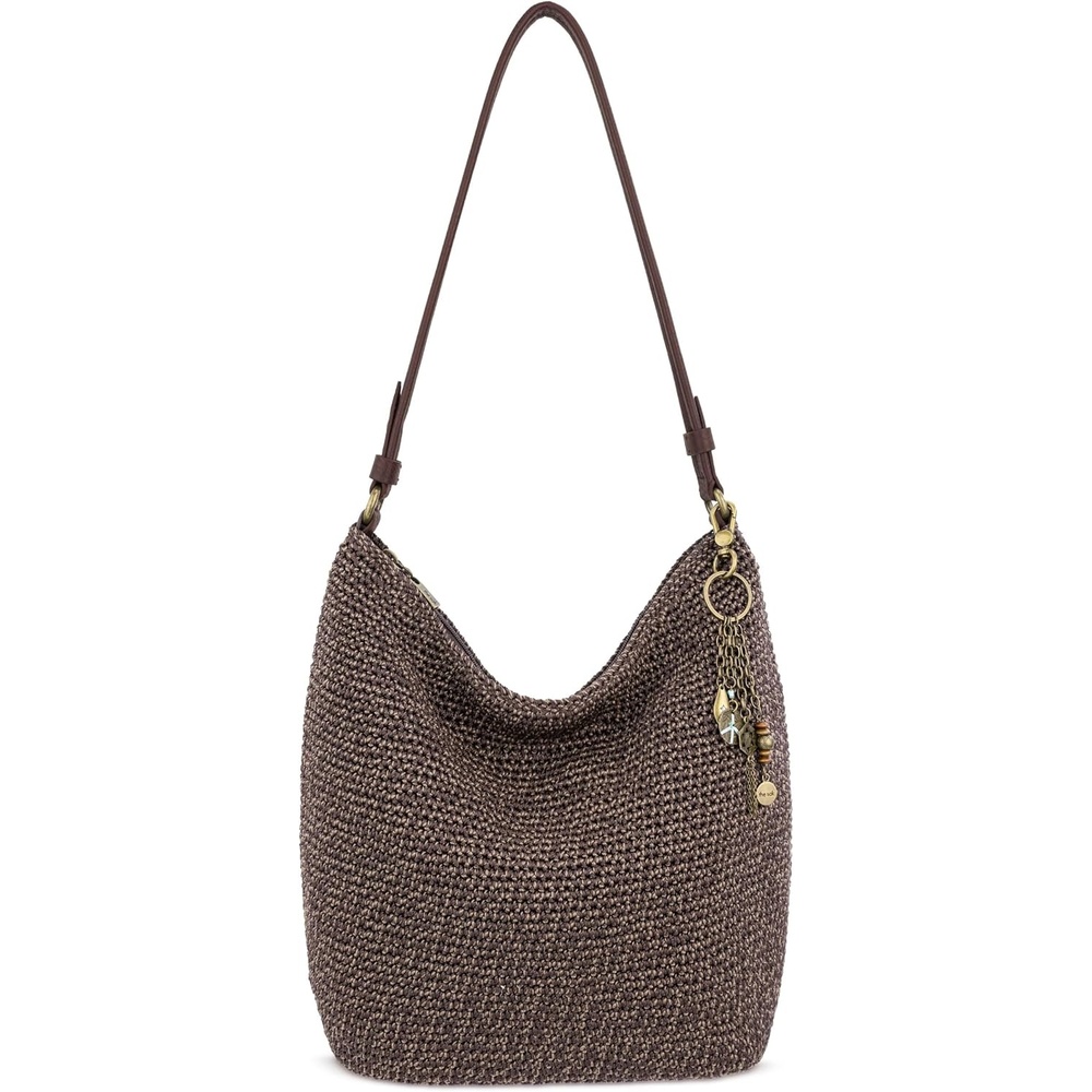image:imageThe Sak Sequoia Crochet Shoulder Hobo Womens Purse Zipper Pocket
