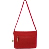 The Sak Marlow Flap Shoulder Bag – Hand‑Crocheted Women’s Purse Made from Recycled Materials – Soft, Durable Shoulder Strap(Scarlet)