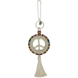 The Sak Back to Bali Peace Dangle, Decorative Keychain, Natural