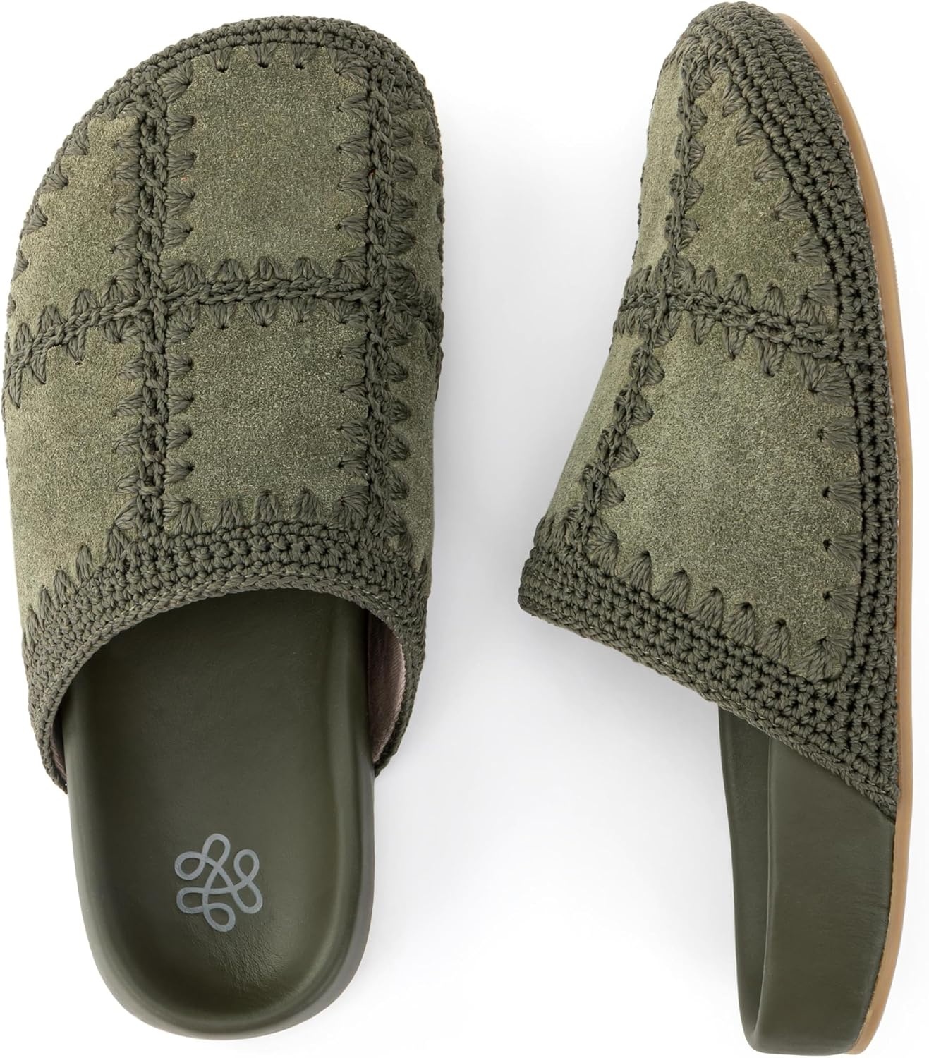 image:imageThe Sak Bolinas Clog Womens Slip On Mule Shoes Cushioned ComfortMoss Suede Patch