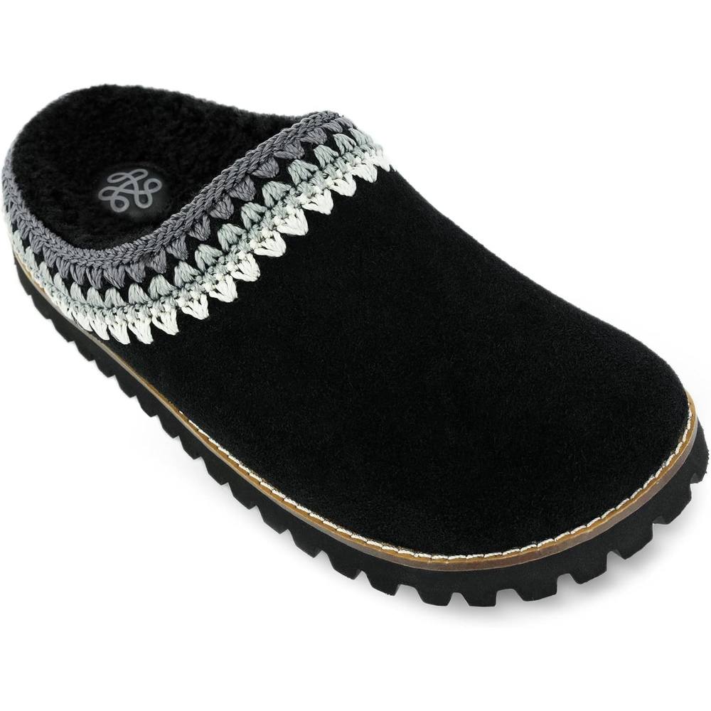 image:imageThe Sak Bolinas Clog  Womens Slip On Mule Shoes Cushioned ComfortBlack Shearling